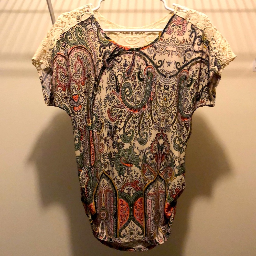 Womens petite medium paisley blouse from Roz & Ali
